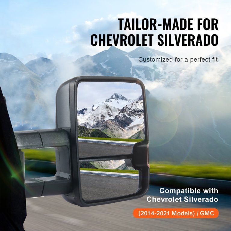 A-Premium Driver Side Manual Door Mirror - Compatible With Chevy Silverado 1500 2500 3500 07-13 & GMC Sierra 1500 2500 3500 - Non-Heated Manual - Foto 9