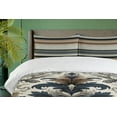 thumbnail image 2 of Ambesonne Floral Duvet Cover Set, Huddles of Curlicue Leaves, King, Dark Reseda Green Dusk, 2 of 4