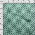 thumbnail image 3 of oneOone Cotton Cambric Green Fabric Geometrical Craft Projects Decor Fabric Printed By The Yard 56 Inch Wide, 3 of 4