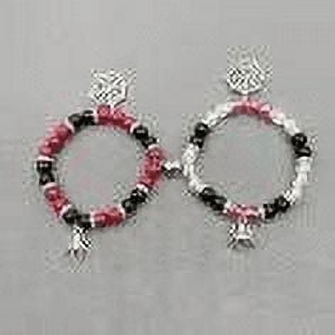 2 Pcs Heart - Shaped Magnetic Friendship & Lover Bracelets with Spider Pendants. Ideal Valentine's Gift, Great for Cosplay Accessories