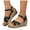 2Black, variant on Mostsola Wedge Sandals for Women Knot Open Toe Platform Sandals Ankle Strap Summer Dressy Shoes