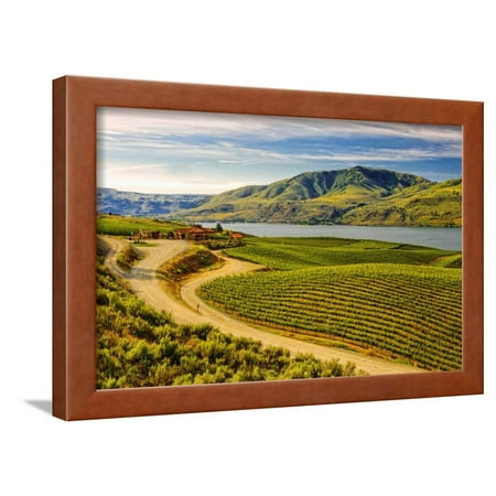 Florence Estate Wall Benson Vineyards Estate Winery, Lake Chelan, Washington, USA Framed Print Wall Art By Richard Duval ()