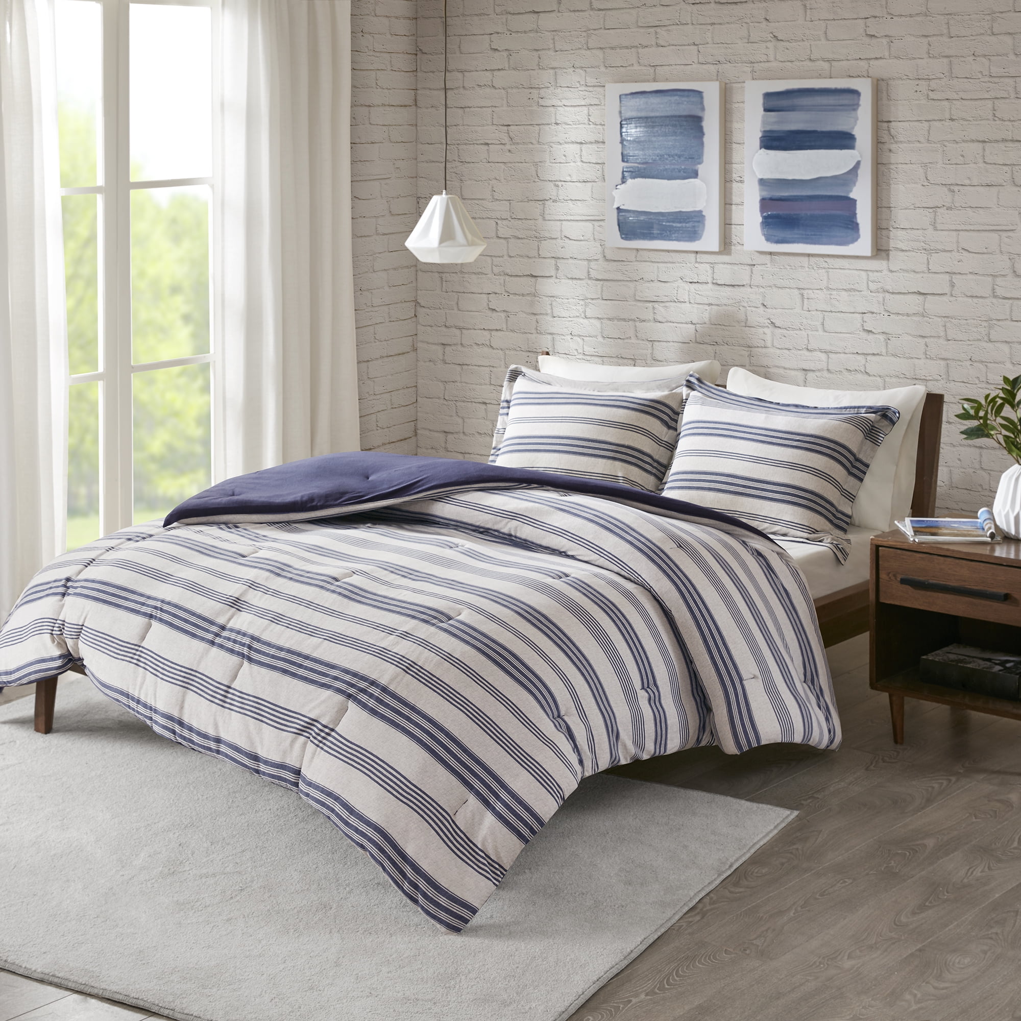 Home Essence Apartment Mason Cotton Blend Jersey Knit Comforter Set