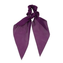Unique Bargains 1 Pc Solid Tie Triangle Ribbon Scrunchies for Home Purple