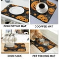 thumbnail image 4 of Dish Drying Mat for Kitchen Counter Evil Lantern Pumpkin Halloween Spider Web Dish Drying Pad Non Slip Foldable Washable 18x24 Inch Dry Pad for Halloween Accessories Countertops, 4 of 7