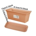 thumbnail image 2 of Rectangular Planter with Saucers Modern Garden Pot Indoor Outdoor Container Drainage Tray for Balcony Patio and Home Garden, 2 of 4