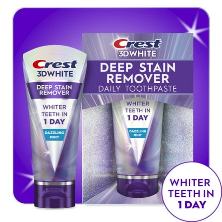 Crest 3DWhite Brilliance Deep Stain Remover Dazzling Mint Toothpaste - 2.1oz