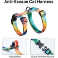 thumbnail image 4 of Cat Harness and Leash Set - Escape Proof Adjustable Cat Harness, Comfortable Soft Lightweight, Use Safe & Easy, Walking Travel Kitten Harness for Small Medium Large Cats (Hawaii Green), 4 of 6