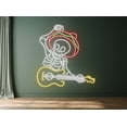 thumbnail image 2 of Glowneon Skull Play The Guitar Neon Sign, Halloween Gift Decor, 2 of 4