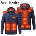 thumbnail image 1 of EIMELI Heated Jacket for Men Smart Electric Rechargeable Hooded Heating Coat Clothing with 3 Heating Levels  11 Heating Zones, 1 of 8