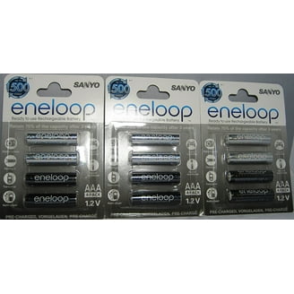 Sanyo Eneloop 8 Pack AA NiMH Pre-Charged Rechargeable Batteries
