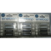SANYO eneloop AAA Ni MH Pre Charged Rechargeable Batteries X 12 batteries