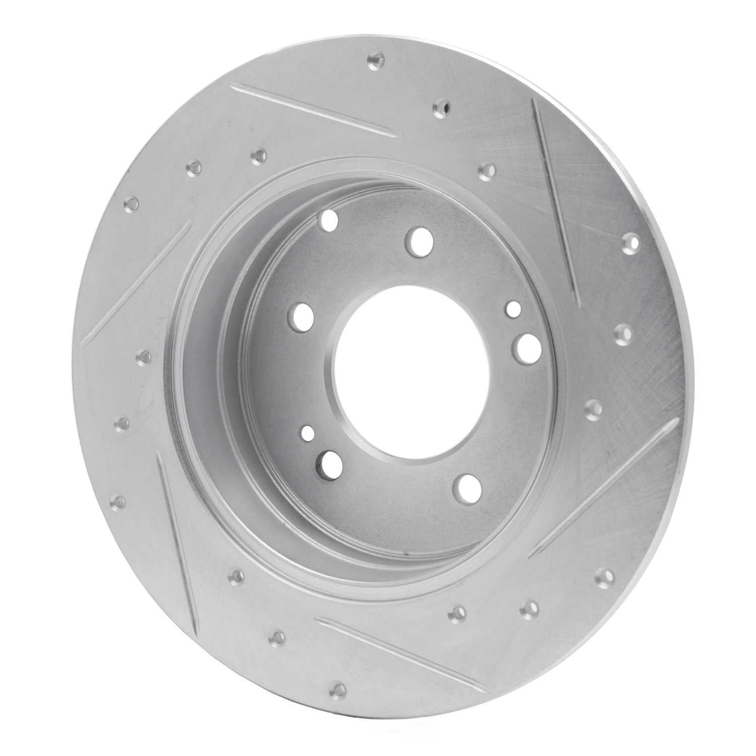Dynamic Friction Company 631-03021L DFC Brake Rotor - Drilled And Slotted - Silver