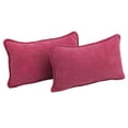 thumbnail image 2 of Porch & Den  Blaze River Microsuede Lumbar Throw Pillows (Set of 2) Bery Berry, 2 of 5