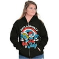 thumbnail image 3 of Retro Smurfs Cartoon 4th of July Unisex Plus Size Zip Hoodie Brisco Brands 5X, 3 of 5