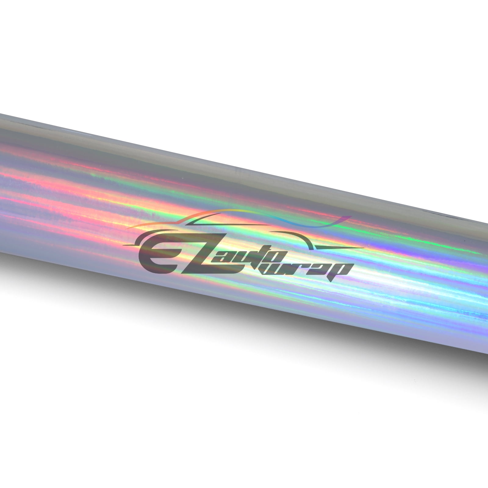 EZAUTOWRAP Holographic Silver Rainbow Neo Chrome Car Vinyl Wrap Vehicle Sticker Decal Film Sheet With Air Release Technology