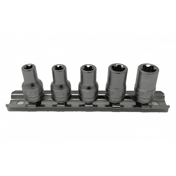 CTA Manufacturing 5 Piece 5 Pt Torx Plus Socket Set - 1/4 Inch Drive