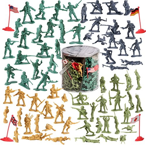 IQ Toys 200 Piece Army Men Playset for Kids Boys Toys Soldiers Military