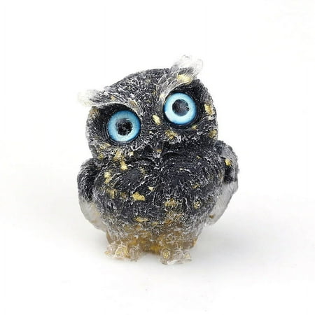 

Giyblacko Desktop OrnamentHome Decoration Natural Crystal Gravel Epoxy Owl Desktop Ornament Decorative Ornament Natural Mixed Quartz Crystal Stone Rock Gravel
