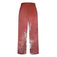 thumbnail image 4 of YUANGUANST Wide Leg Pants Woman Summer Linen Pants For Women Wide Leg Boho Pants Loose Palazzo Pants Floral Pants With And Pockets Office Slacks, 4 of 4