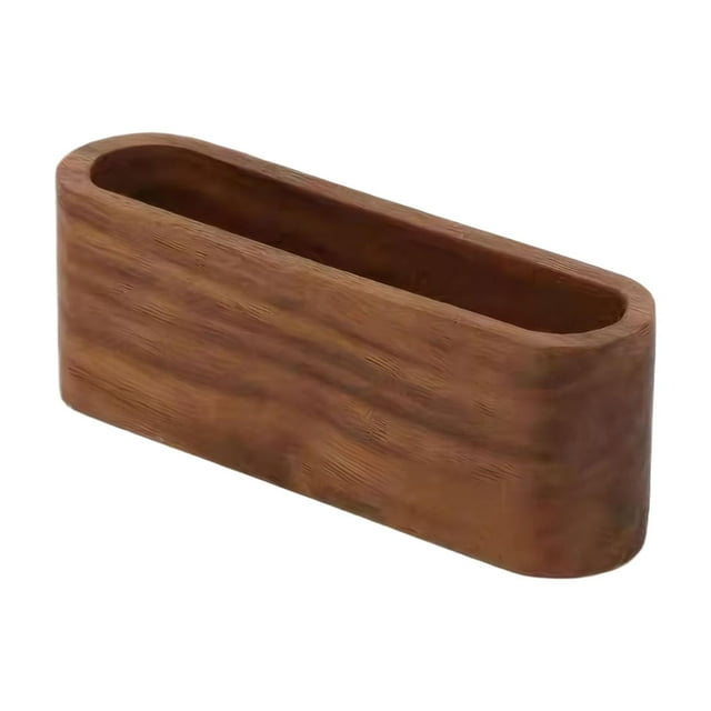 Advancent Tarjetero creativo de madera maciza de nogal negro para oficina de negocios, tarjetero físico Almacenamiento y organización del hogar Nogal negro