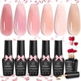 thumbnail image 1 of Set de esmaltes de uñas en gel Beetles Spring 6 colores Jelly Nude Pink, 1 of 7