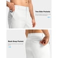 thumbnail image 4 of Pantalones de golf G, vestido elástico gradual, de secado rápido, blanco para hombre, 4 of 7