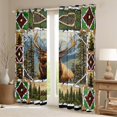 thumbnail image 2 of Erosebridal Hunting Deer Curtains Pack of 2 (38x54), Rustic Farmhouse 30%-50% Black Out Curtains, Woodland Animal Decor, 2 of 6