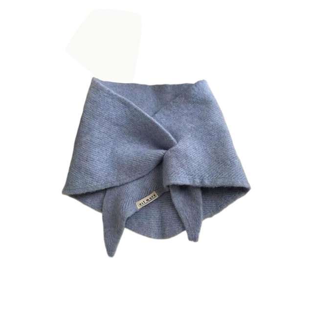 Triangle Scarf for Women, Knitted Neckerchief Soft Warm Neck Warmer, Cold Weather Pashmina Cape Winter Fall Accessory