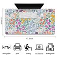 thumbnail image 5 of Long Mouse Pads for Desk,Pioneer Flower Floral Print Pattern Desk Mats on Top Of Desks, Desk Mouse Pad Extra Large with 3mm Non-Slip Base and Stitched Edge for Gaming,Office,Work,Home 47.3"x23.6", 5 of 6