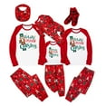 thumbnail image 2 of PatPat Christmas Pajamas Family Matching 2 Piece Top & Pants Pjs Sets Nutcracker Totally Crushin' Christmas Letter Print Kids Sleepwear with Socks, Red, 3-4 Years, 2 of 15