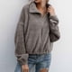 thumbnail image 2 of Moda mujer invierno cálido sólido invierno alargado felpa manga larga prendas de vestir Fridja  fksj4952, 2 of 5