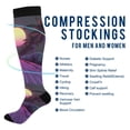 thumbnail image 2 of FORMRS Womens Knee High Socks Casual Long Thick Travel Daily Wear, 1 Pair, Black Neon Road, 2 of 6