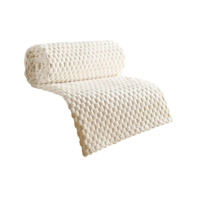 Flange Flannel Blanket, Solid Color, Multi-Function Cover Blanket