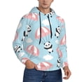 thumbnail image 2 of Sikiie Cute Panda Flying in the Sky Men's Hoodie, Essentials Hoodie, Sweatshirt, Pullover Hooded Sweatshirt for Men-Small, 2 of 7