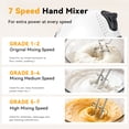 thumbnail image 2 of TINANA 7-Speed Electric Hand Mixer with Storage Case, Lightweight Handheld Baking Mixer with Stainless Steel Beaters & Dough Hooks,One-Touch Eject, 2 of 9