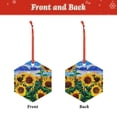 thumbnail image 2 of Hirioo Landscape With Sunflowers for Acrylic Christmas Pendant Hanging Christmas Tree Ornaments, Car, Home, Office Gift Decor-Hexagon, 2 of 7