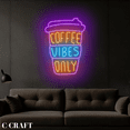 thumbnail image 4 of C-CRAFT Coffee Vibes Only Wall Art Led Light Neon Sign For Coffee Shop Decor, 4 of 4