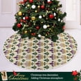 thumbnail image 3 of Yayeee Christmas Tree Skirt 35 inches for Xmas Tree Holiday Party Decoration, Beige Floral Pattern, 3 of 6