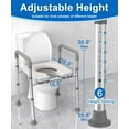 Raised Toilet Seat with Handles, Toilet Seat Riser for Seniors with