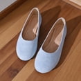 thumbnail image 7 of DIVVce Womens Shoes Round Toe Suede Slip On Flats Minimalist Plain Soft Cushioned Insole Daily Travel Walking Office Footwear, 7 of 7