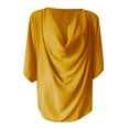 thumbnail image 5 of SDNall Chiffon Blouses for Women Casual Draped V-Neck Flared Sleeve Loose Shirt Tops Chiffon Flowy Tops Blouses for Women (Yellow,Sizes:S-3XL), 5 of 9