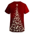 thumbnail image 3 of LSLJS Blouse à Manches Courtes Col en V pour Femmes Imprimé de Pâques avec Poches, Christmas Scrub Tops, 3 of 3