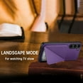 thumbnail image 4 of Case Compatible with Samsung S23 FE, Wallet Case with Hidden Card Holder, withKickstand Card Slots Classic PU Cowhide Leather Cover for Men Women Girls for Samsung Galaxy S23 FE, Purple, 4 of 10