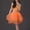 A793 Orange, variant on Women's High Waisted Mini Pleated Skirt Multi Layered Mesh Tulle Ruffle Hem Tutu Skirt Fluffy A-Line Short Skirt For Party Costume Daily Wear
