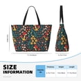 thumbnail image 4 of Easygdp Mushrooms And Flowers Bolsa de Viaje de Playa de Gran Capacidad, Bolsa Tote Perfecta para la Playa, Escapadas de Fin de Semana y Viajes, 4 of 7