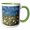 Green/White, variant on 3drose, Image of Daisies, 11oz Two-tone Black Mug