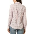thumbnail image 3 of INSPIRE CHIC Chemise Boutonnée pour Femme à Petites Fleurs à Manches Longues Col en Pointe Haut de Bureau m Rose1, 3 of 6