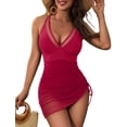 thumbnail image 1 of Vestido de baño Blooming Jelly Tummy Control para mujer, color rojo XXL, 1 of 5
