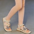 thumbnail image 6 of Toddler Girls Pearl Strap Sandals, Sparkly Butterfly Open-Toe Summer Shoes, 6 of 8